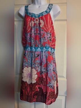 Glam Silk Floral Sundress Size Large